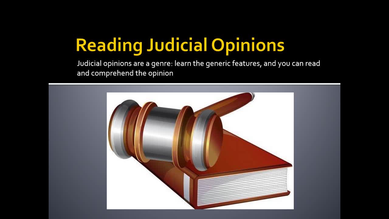 Reading Judicial Opinions | Lumina Media Player