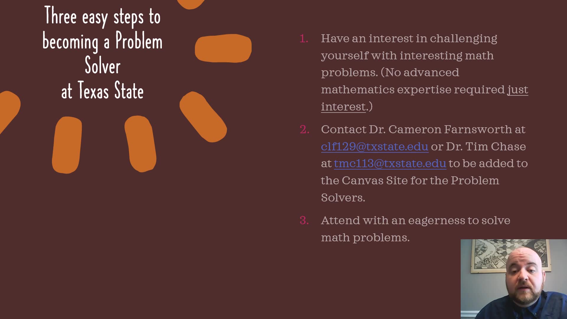 Problem Solvers at Texas State: Graduate Expo Introduction | Lumina ...